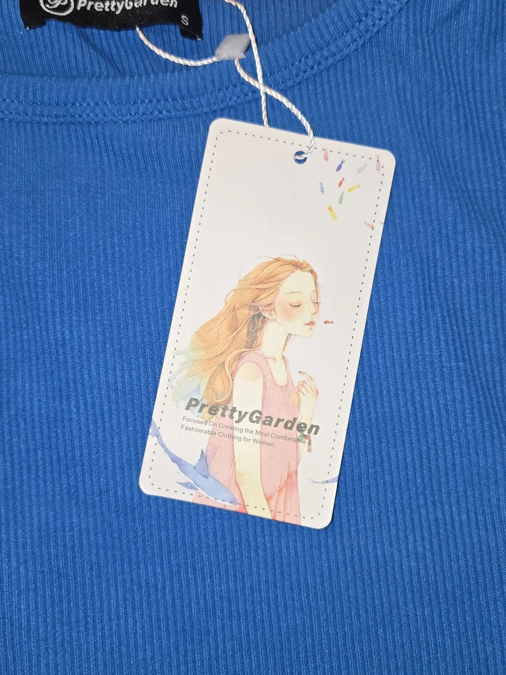 NWT Sleeveless Ribbed Midi Dress in Royal Blue, Womens Size Small. - Picture 3 of 7